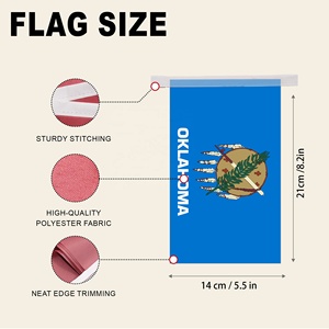 Banderas Personalizadas de Oklahoma, EE. UU., al por Mayor, con el Escudo del Estado de Osage, Impermeables, para Eventos Deportivos - Product Image 2