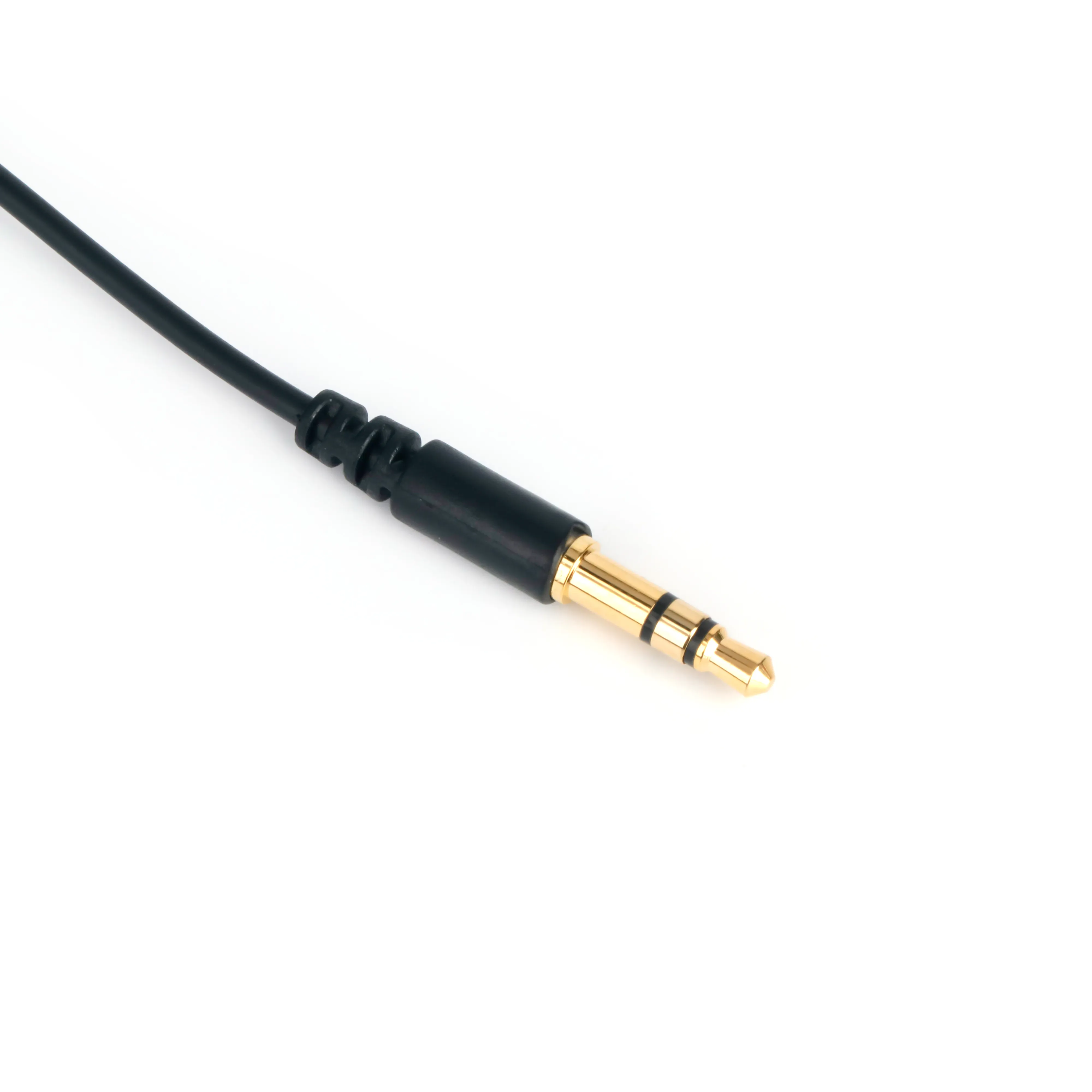 Kabel Audio headphone Antarmuka Stereo pria, headphone berlapis emas 3.5Mm kustom Pro