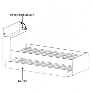 NOAD006-cama de madera para niños pequeños, diseño Modular, moderna, cómoda, para <span class=keywords><strong>dormitorio</strong></span> - Product Image 3