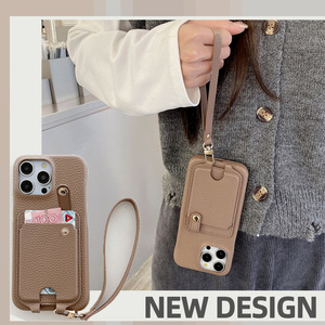 Étui portefeuille en cuir PU style urbain avec bandoulière et porte-cartes pour <span class=keywords><strong>iPhone</strong></span> 15/16/17 Pro Max et Samsung Google - Product Image 6
