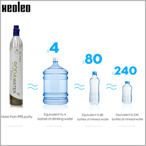 XEOLEO Máy Nước Soda Soda Nhà Sản Xuất Chuyên Gia Bong Bóng Máy Phát Điện Máy Tự Làm Bong Bóng Uống Bong Bóng Nước Sản Xuất 1L + 1.5L Đen/Trắng/Đỏ - Product Image 6