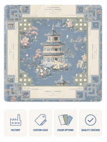 Tapis de Mahjong Personnalisé sur Mesure, Tapis de Mahjong avec Logo Personnalisé OEM, Tapis de Table Pliable Antidérapant Lavable pour Jeux à Domicile et Fêtes