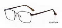 Monturas de Gafas Rectangulares de Metal Duraderas y Elegantes para Hombre, Color Negro Clásico con Patrón Sólido Resistente para Lectura