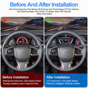 Nuevo panel de instrumentos digital LCD para automóvil NaviHua para Honda Civic 2016-2021, sistema Linux, medidor automático, pantalla de cabina virtual. - Product Image 2