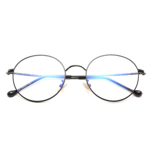Montura de Gafas Metálicas Ovaladas Qianai Me8-2539, Montura Completa, Lentes con Protección UV, Unisex, Decorativas - Product Image 3