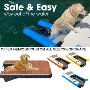 Aangepaste Pvc Zachte Ladder Voor Honden, Sport Platform Hond Trappen Huisdier Ladder Opblaasbare Water Hondenhelling Voor Zwembad Lake Dock Boat