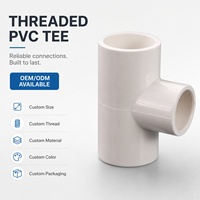 Raccords de tuyauterie pour système d'incendie à jet d'eau en CPVC PVC haute pression, surface lisse, ASTM SCH80, raccord en T 3/4