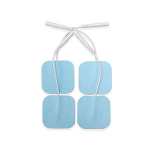 Bantalan elektroda non-tenun jepret, dapat digunakan kembali 40*40mm <span class=keywords><strong>Tens</strong></span> perekat sendiri bantalan elektroda putih 2.0/2.5mm garis untuk terapi penghilang rasa sakit Model merek QD - Product Image 5