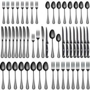 Top 24 Pcs Cubiertos Cucharas Tenedores y cuchillo Juego de cubiertos de oro de acero inoxidable para boda - Product Image 2