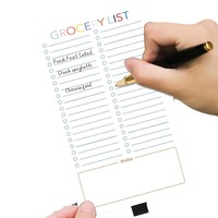 Bloc-notes magnétique coloré transfrontalier, style dessin animé, design créatif détachable, parfait pour les notes et messages des étudiants, idéal pour le réfrigérateur