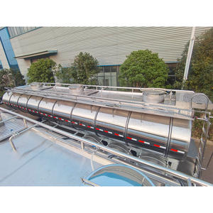 40m סל מזון כיתה 304/2b מיכל חלב נירוסטה חצי טריילר עם עיצוב שלדת ציר ציר - Product Image 5