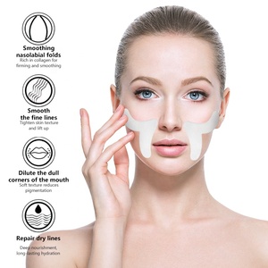 Patchs Hydrogel <span class=keywords><strong>Anti</strong></span>-<span class=keywords><strong>rides</strong></span> en V pour Plis Nasogéniens et Lignes de Sourire, Effet Raffermissant et Hydratant, Sans Silicone, Nuit, Marque Blanche, OEM - Product Image 3