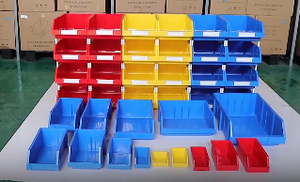 Capacité de charge lourde PP plastique bac de <span class=keywords><strong>rangement</strong></span> techniques d'injection empilable organisateur de bureau pour le stockage de petites pièces - Product Image 4