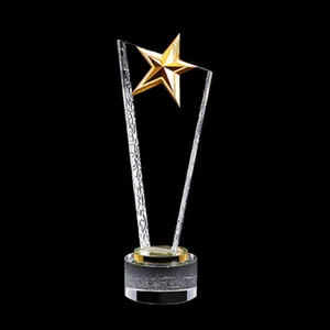 Gepersonaliseerde awards goedkope crystal trofee awards mode