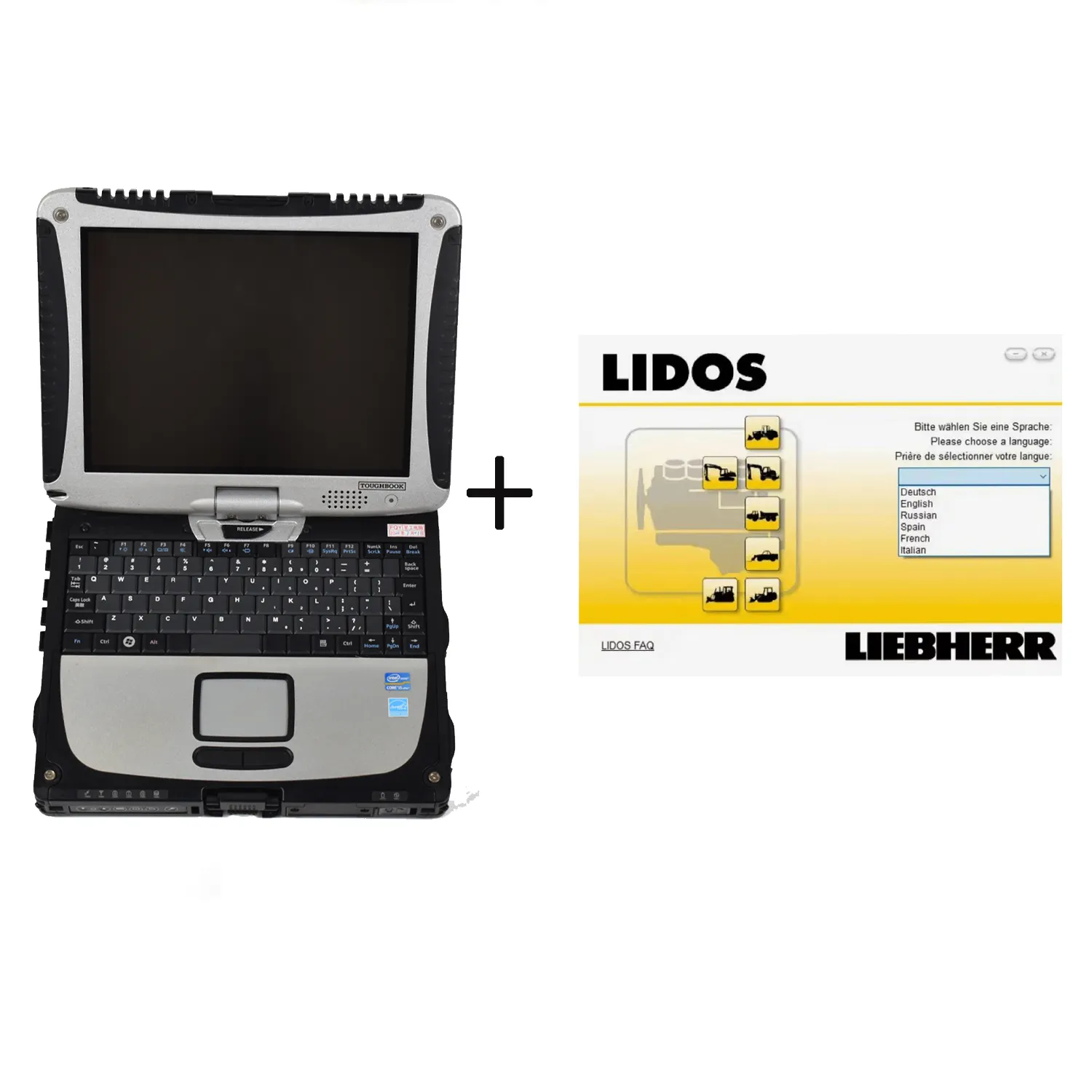 Liebherr Lidos Conjunto completo de peças e serviços offline + HDD500GB (você pode selecionar Keygen) + laptop CF19