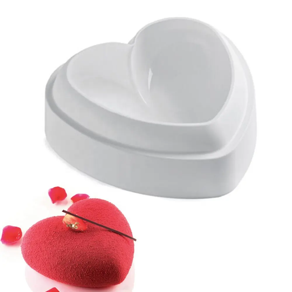 Heart shaped Silicone CMold DIY Chocolate Mouse Jelly Pudding Pastry Dessert Bread Baking Mold Love Gift Making Mould