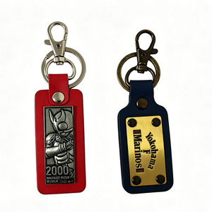 Multiple Material PU <b>Leather</b> Zinc Alloy Embossed Cartoon Character Colorful <b>Keychain</b> with LOGO on Back - Product Image 3