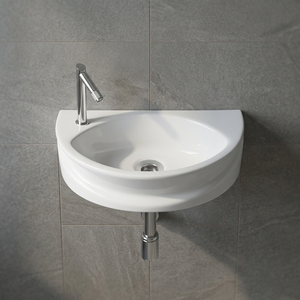 Recién llegado, calidad de Exportación personalizada, artículos sanitarios colgados en la pared, lavabo de mano de cerámica de Color blanco, lavabos de baño, precio bajo - Product Image 1