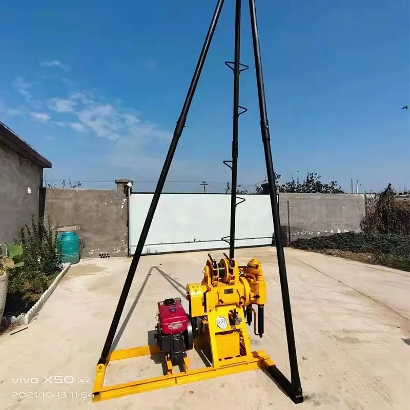 Hard rock portable geological exploration drilling rig Smallest diesel engine core drill machine with diamond core drill bit