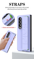 Casing pelindung ponsel Samsung Galaxy Z, casing pelindung tipe gelang elastis, penutup ponsel Matte dengan tali pergelangan tangan elastis