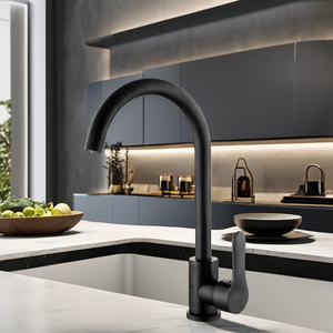 <span class=keywords><strong>Robinet</strong></span> de <span class=keywords><strong>cuisine</strong></span> thermostatique monocommande noir à col de cygne, avec douchette extractible pour <span class=keywords><strong>eau</strong></span> froide, en laiton moderne, type pratique, KAWAL - Product Image 5