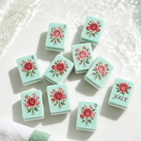 Tuiles de Mahjong flottantes résistantes aux éclaboussures, ensemble de Mahjong tropical pour bord de piscine, jeu de loisirs imperméable pour bord de piscine