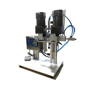 Semi Automatische Desktop Pneumatische Plastic Capper Schroef Machine Cosmetica Water Drank Glas Spray Fles Capping Machine