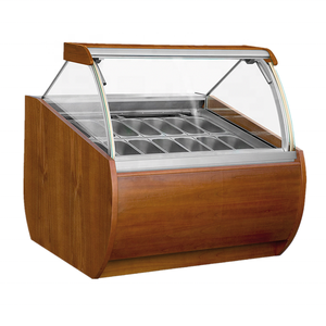 10 sartenes refrigeración por aire comercial usado Gelato Hard Ice Cream Display Freezer Case a la venta - Product Image 5
