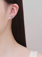 Sparkly VVS Magnet Moissanite Stud Pendientes 18K Oro Sterling Silver Diamond Jewelry para mujeres Regalos de Navidad