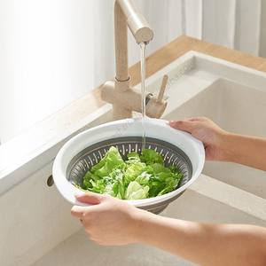 Cesta Escurridora Plegable de Silicona Moderna SYH565 al por Mayor para Frutas y Verduras, Colador de Cocina Plegable de Plástico, Escurridor Plegable - Product Image 3