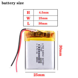 แบตเตอรี่ลิเธียมโพลิเมอร์300mAh <span class=keywords><strong>452530</strong></span> 3.7V สำหรับนาฬิกาฟิตรอน - Product Image 3