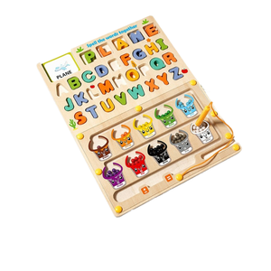 Educazione precoce di legno perline rotolamento labirinto intelligenza illuminazione logica gioco di formazione <span class=keywords><strong>per</strong></span> <span class=keywords><strong>bambini</strong></span> dai <span class=keywords><strong>5</strong></span> ai 7 <span class=keywords><strong>anni</strong></span> - Product Image 2