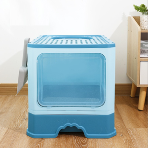 Vendita calda pieghevole facile pulizia Extra Large ingresso anteriore uscita superiore tipo di cassetto chiuso lettiera per gattini con lettiera Scoop wc - Product Image 3