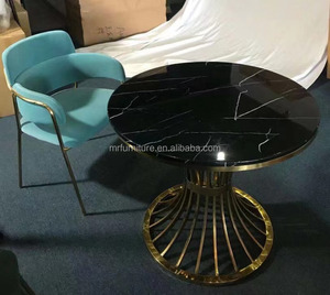 Giá Rẻ Nhất Hiện Đại Vòng Đá Cẩm Thạch Bảng Top Với Khung Thép Không Gỉ Side Bảng Bàn Cà Phê Cho Nhà Quán Cà Phê Văn Phòng - Product Image 6