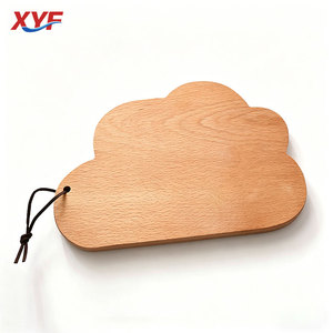 Bandeja de madera de haya Xiaoyunduo, mini tabla de cortar de madera maciza para sushi, plato individual para desayuno y almuerzo con forma de nube, estilo japonés - Product Image 3