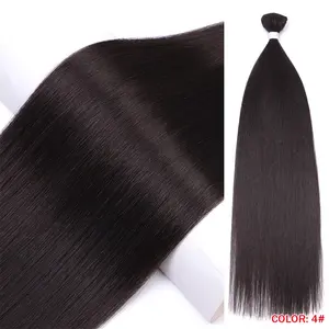 Venda imperdível de fibra premium de 12 a 36 polegadas, resistente ao calor, ombre, cabelo loiro, feixes de cabelo liso, extensões sintéticas de cabelo