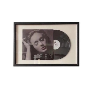 Customized High Quality Simplicity Wooden Black Vinyl Record <strong>CD</strong> Display <strong>Frame</strong> for Collection - Product Image 1