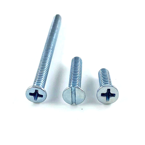 Vis à métaux à tête plate Phillips galvanisées en acier au carbone M3 M4 M6 pour machines - Product Image 4
