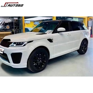 Kit carrosserie pour Range Rover <span class=keywords><strong>Sport</strong></span> 2014 2015 2016 2017 – Amélioration au style Racing 2020 SVR : Ensemble pare-chocs avant et arrière, calandre et jupes latérales - Product Image 4