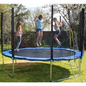 factory price 14FT kids outdoor durable round trampoline with safety net fitness gym use
