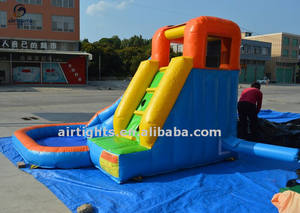 Raksasa Water Slide Inflatable Slider dengan Kolam Renang Yang Terbuat dengan Kedap Udara Perusahaan - Product Image 3