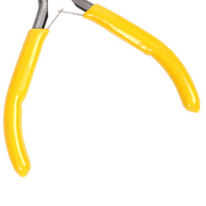 Pince coupante diagonale DIY 4,5 pouces, manche jaune, acier au chrome-vanadium, outil de coupe de fil à bouche inclinée pour bijoux - Product Image 5