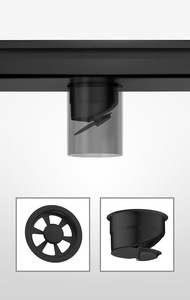 Piège de salle de bain moderne long siphon de sol linéaire en acier inoxydable couverture réversible carrelage insérer douche linéaire anti-odeur siphon de sol - Product Image 4