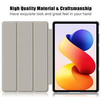 Untuk Xiaomi Redmi Pad 2 Pro 12.1'' 2025 Ultra-Slim Multi-angle Trifold Stand Smart Pu Leather Tablet Case