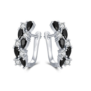 Orecchini a goccia a scacchiera da donna, semplici ed eleganti, per uso quotidiano, accessori per le orecchie - Product Image 1