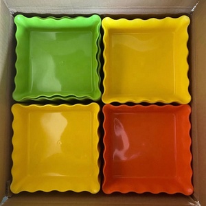 Assiettes à fruits et noix en <span class=keywords><strong>plastique</strong></span> incassables et réutilisables, sans BPA, lavables au lave-vaisselle pour micro-ondes - Product Image 1