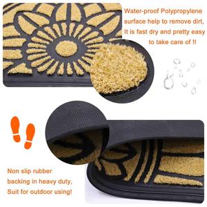Tapis de bienvenue <span class=keywords><strong>d</strong></span>'<span class=keywords><strong>extérieur</strong></span> demi-rond en polypropylène pour <span class=keywords><strong>entrée</strong></span>, tapis de porte demi-cercle, vente en gros - Product Image 2