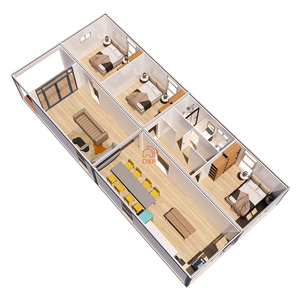 Lujo Prefabricado Flat-Deck Three-Room Suite Container Homes Steel Prefab Mansion Houses Flat Pack Living Design Fabricante - Product Image 5