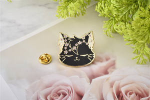 Pin de Solapa de Gato de <span class=keywords><strong>Anime</strong></span> de Recuerdo del Fabricante para Mujer, para Sombrero, Bolso, Ropa, Broche, Insignia, Pin de Esmalte Duro de Metal con Forma de Animal - Product Image 2