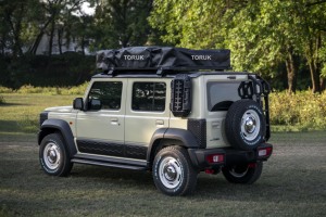 Vente en gros de tente de toit de voiture pour le <span class=keywords><strong>camping</strong></span> en plein air RTT coque souple isolée poids léger tissu de coton 4X4 accessoire d'échelle pour 4 personnes - Product Image 6